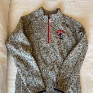 Georgia Bulldogs Champion Gray Quarter-Zip Men's Sweater
